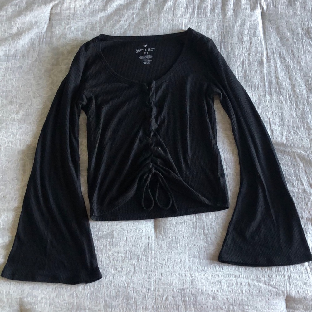 black long sleeve top